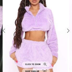 Fashion Nova At it Again Lilac Short Set